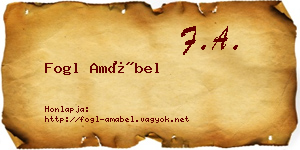 Fogl Amábel névjegykártya